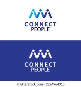Plantilla de diseño del logotipo de People Connect. logotipo de conexión para empresas