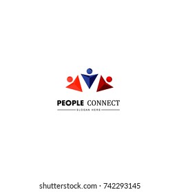 People Connect Logo, Teamwork Logo