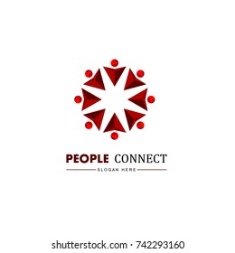 People Connect Logo, Teamwork Logo