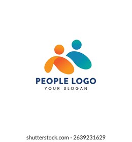 People connect networking communication, people talk consulting partnership, teamwork logo vector clean silhouette icons