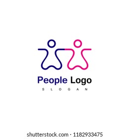 People Connect Outline Logo