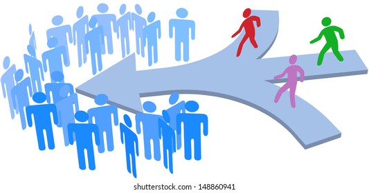 People connect together to join team company or social group