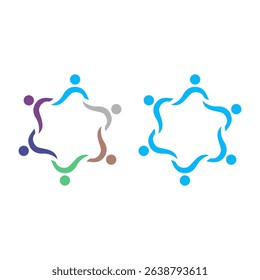 PEOPLE CONNECTED UNION TEAM TEAMWORK SIGN SYMBOL LOGO