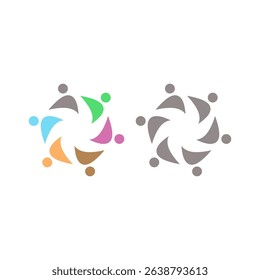 PEOPLE CONNECTED UNION TEAM TEAMWORK SIGN SYMBOL LOGO