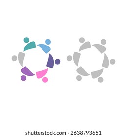 PEOPLE CONNECTED UNION TEAM TEAMWORK SIGN SYMBOL LOGO