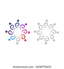 PEOPLE CONNECTED UNION TEAM TEAMWORK SIGN SYMBOL LOGO