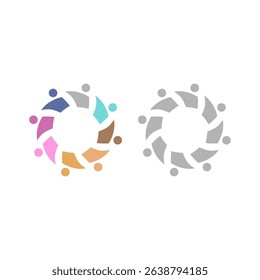 PEOPLE CONNECTED UNION TEAM TEAMWORK SIGN SYMBOL LOGO
