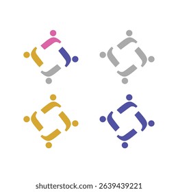 PEOPLE CONNECTED UNION TEAM TEAMWORK SIGN SYMBOL LOGO
