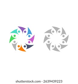 PEOPLE CONNECTED UNION TEAM TEAMWORK SIGN SYMBOL LOGO
