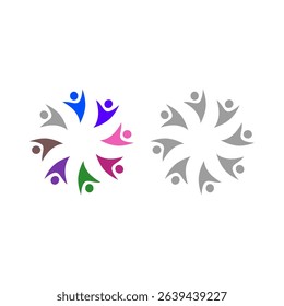 PEOPLE CONNECTED UNION TEAM TEAMWORK SIGN SYMBOL LOGO
