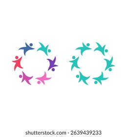PEOPLE CONNECTED UNION TEAM TEAMWORK SIGN SYMBOL LOGO
