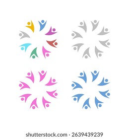 PEOPLE CONNECTED UNION TEAM TEAMWORK SIGN SYMBOL LOGO
