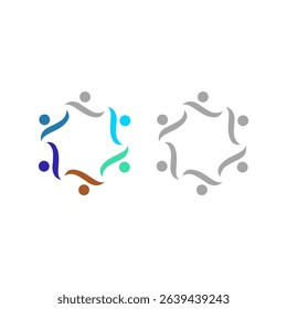 PEOPLE CONNECTED UNION TEAM TEAMWORK SIGN SYMBOL LOGO
