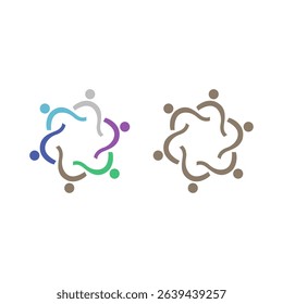 PEOPLE CONNECTED UNION TEAM TEAMWORK SIGN SYMBOL LOGO
