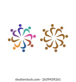 PEOPLE CONNECTED UNION TEAM TEAMWORK SIGN SYMBOL LOGO
