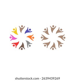 PEOPLE CONNECTED UNION TEAM TEAMWORK SIGN SYMBOL LOGO
