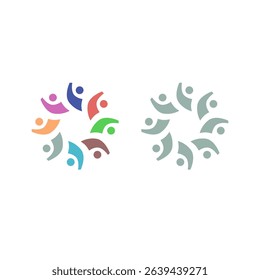 PEOPLE CONNECTED UNION TEAM TEAMWORK SIGN SYMBOL LOGO
