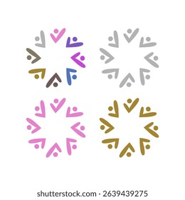 PEOPLE CONNECTED UNION TEAM TEAMWORK SIGN SYMBOL LOGO
