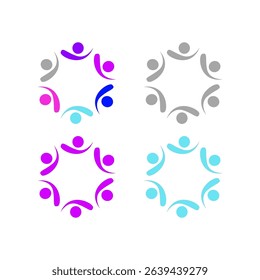 PEOPLE CONNECTED UNION TEAM TEAMWORK SIGN SYMBOL LOGO
