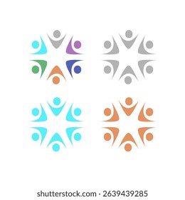 PEOPLE CONNECTED UNION TEAM TEAMWORK SIGN SYMBOL LOGO
