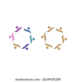 PEOPLE CONNECTED UNION TEAM TEAMWORK SIGN SYMBOL LOGO
