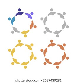 PEOPLE CONNECTED UNION TEAM TEAMWORK SIGN SYMBOL LOGO
