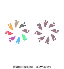 PEOPLE CONNECTED UNION TEAM TEAMWORK SIGN SYMBOL LOGO
