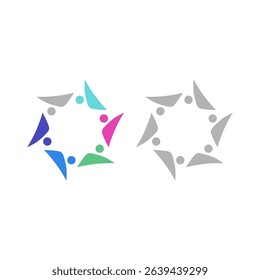 PEOPLE CONNECTED UNION TEAM TEAMWORK SIGN SYMBOL LOGO
