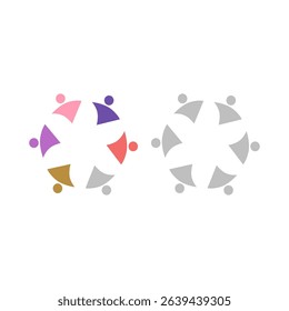 PEOPLE CONNECTED UNION TEAM TEAMWORK SIGN SYMBOL LOGO
