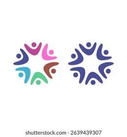 PEOPLE CONNECTED UNION TEAM TEAMWORK SIGN SYMBOL LOGO
