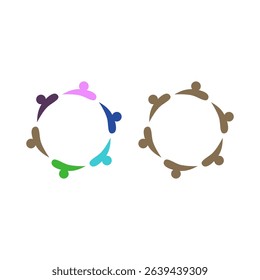 PEOPLE CONNECTED UNION TEAM TEAMWORK SIGN SYMBOL LOGO
