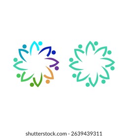 PEOPLE CONNECTED UNION TEAM TEAMWORK SIGN SYMBOL LOGO
