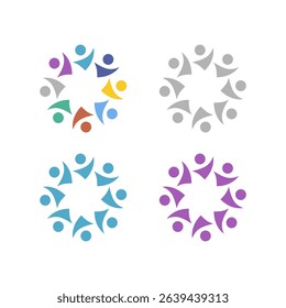 PEOPLE CONNECTED UNION TEAM TEAMWORK SIGN SYMBOL LOGO
