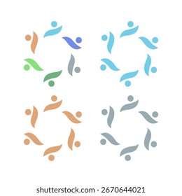 PEOPLE CONNECTED UNION TEAM TEAMWORK SIGN SYMBOL LOGO
