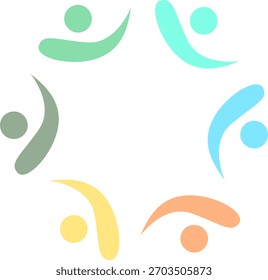 LOGO DEL SIGNO DE TRABAJO EN EQUIPO DEL EQUIPO SINDICAL CONECTADO DE PERSONAS
