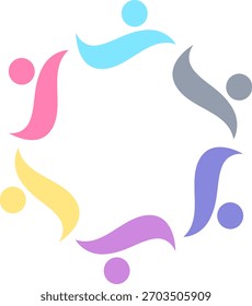 LOGOTIPO DE ASSINATURA DE TRABALHO EM EQUIPE DO SINDICATO DE PESSOAS CONECTADAS
