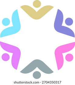 LOGOTIPO DE ASSINATURA DE TRABALHO EM EQUIPE DO SINDICATO DE PESSOAS CONECTADAS
