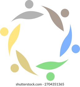 LOGOTIPO DE ASSINATURA DE TRABALHO EM EQUIPE DO SINDICATO DE PESSOAS CONECTADAS
