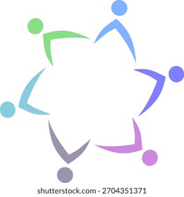 LOGO FÜR TEAMARBEIT DES UNIONSTEAMS MIT VERBUNDENEN PERSONEN
