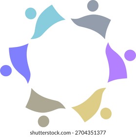 LOGO DEL SIGNO DE TRABAJO EN EQUIPO DEL EQUIPO SINDICAL CONECTADO DE PERSONAS
