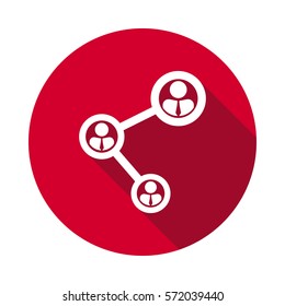 People connecting flat icon.