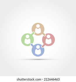 People connecting icon