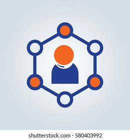 people connecting icon
