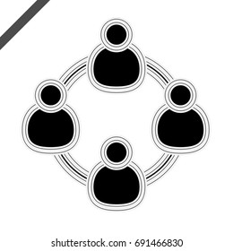 people connecting icon