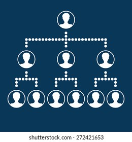 People connecting icon. Flat style. Vector illustration