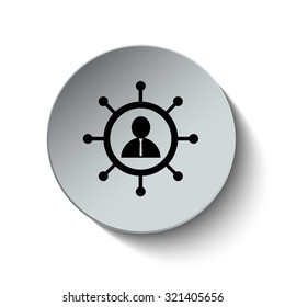 People connecting icon. Global connection icon. Vector Illustration .EPS10