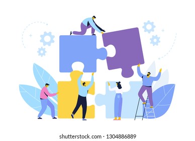 Business Teamwork Concept Idea Partnership Cooperation Stock Vector ...