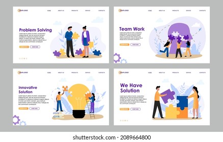 People connecting puzzle pieces, help each other, collaborate together, find solution. Business metaphor of teamwork make task. Problem solving abstract concept. Flat vector illustration