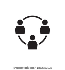 personas que conectan plantilla de diseño de iconos vectoriales