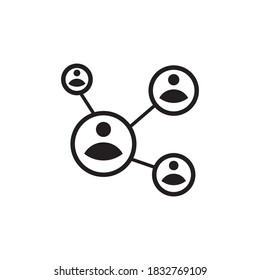 people connecting vector icon design template